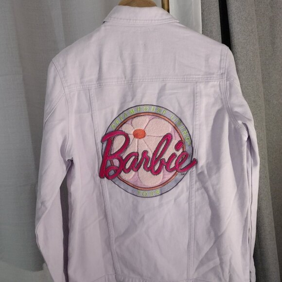 Barbie Truck Tour Lavender Denim Jacket Embroidered Logo 100% Cotton - Picture 8 of 14